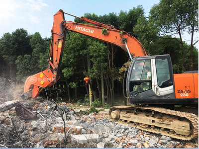 HC120 粉碎鉗拆房子、鋼筋液壓鉗現代挖機、